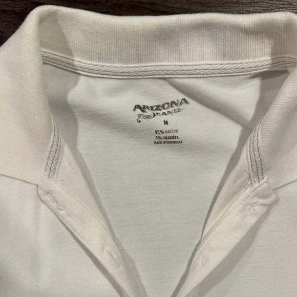 White Juniors Polo Shirt for Women - Picture 2 of 4